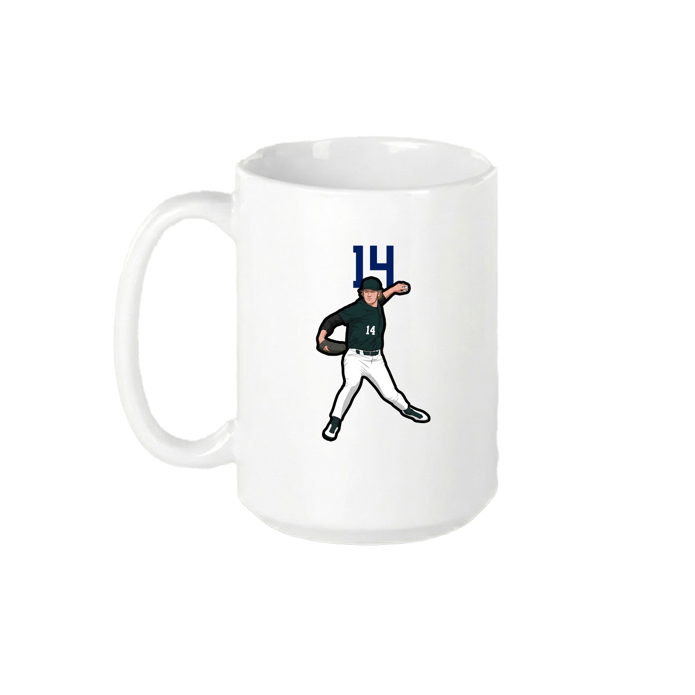15oz Coffee Mug — Number Top in White