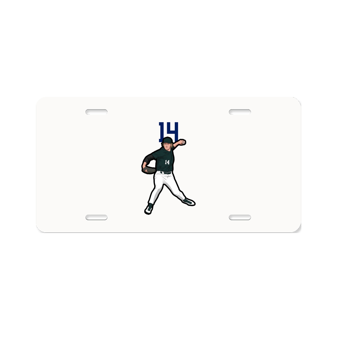 License Plate — Number Top in Classic