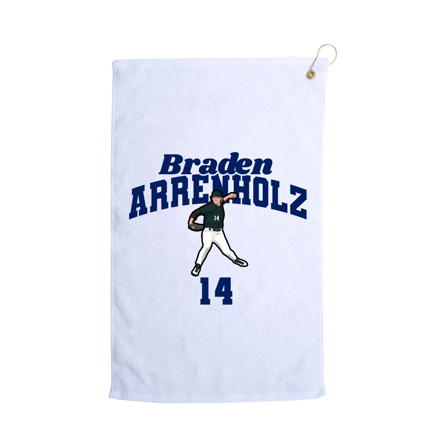 Golf Towel — Signature Arch in White