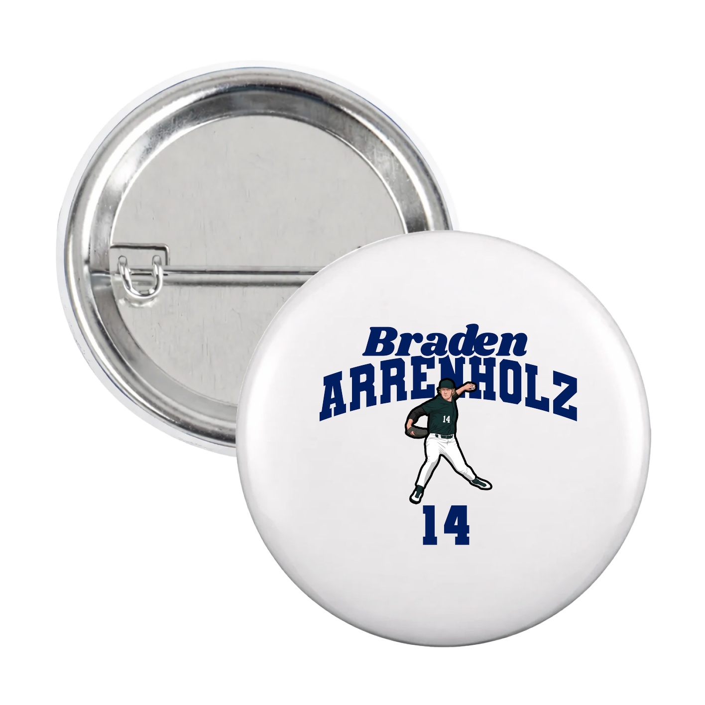 Game Day Button — Signature Arch in White