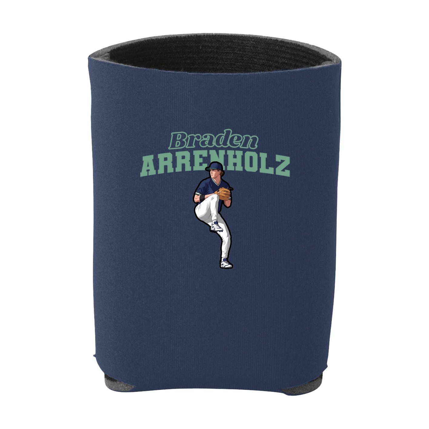 Can Holder — Name Arch in Navy