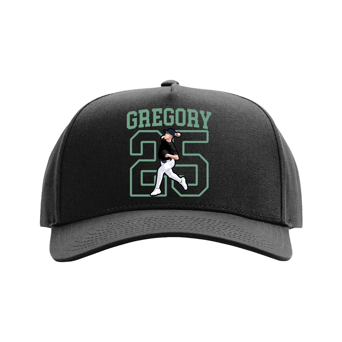 Full Fabric Five-Panel Champ Cap — Shirsey in Black