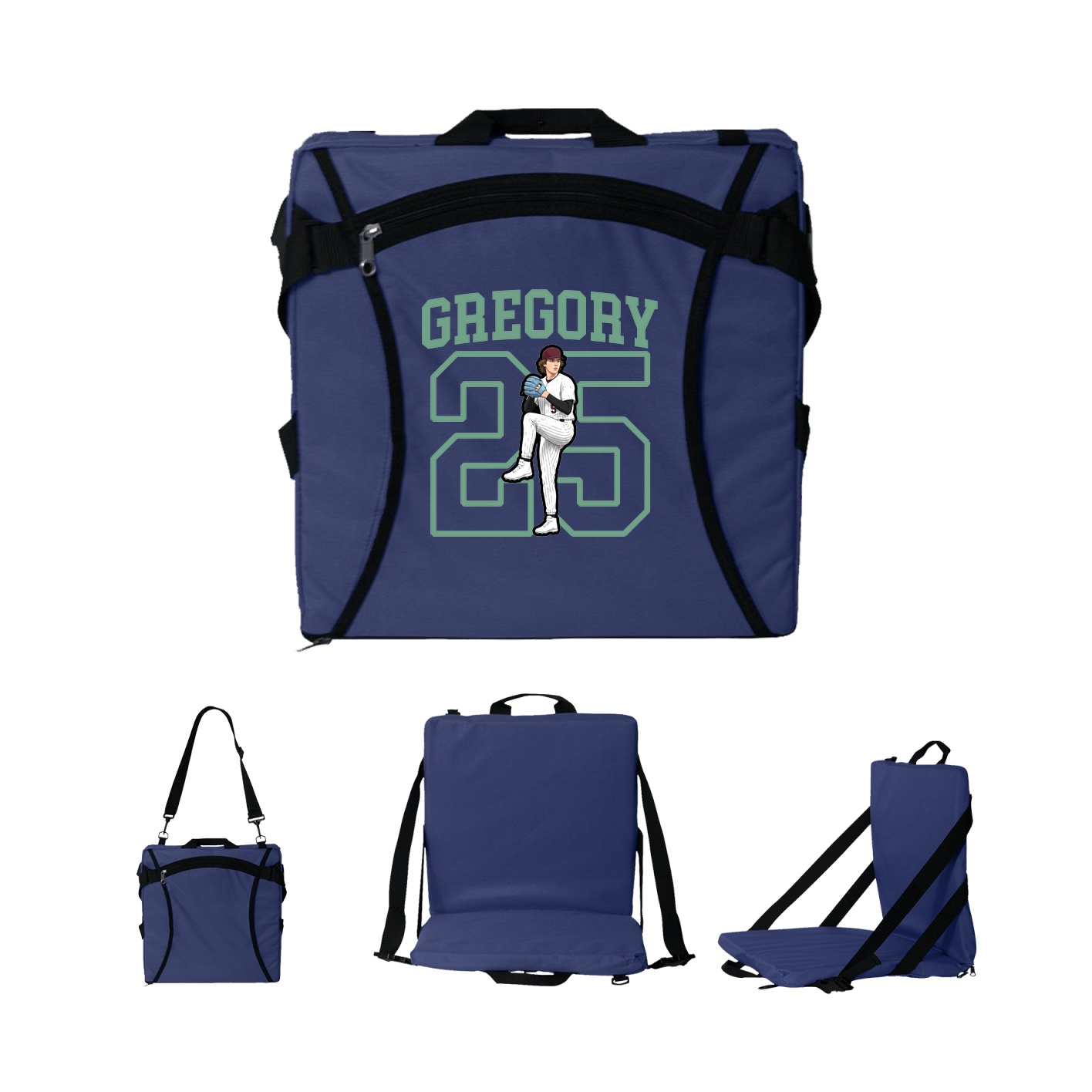 Folding Stadium Seat — Shirsey in Navy