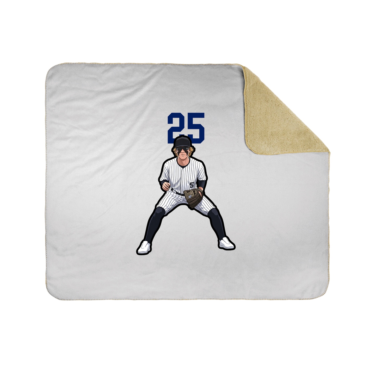 Throw Blanket — Number Top in White