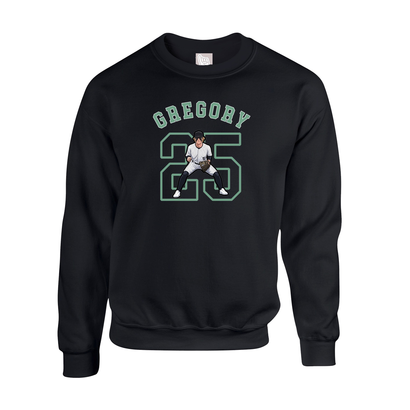 Fleece Crew — Shirsey Arch in Black