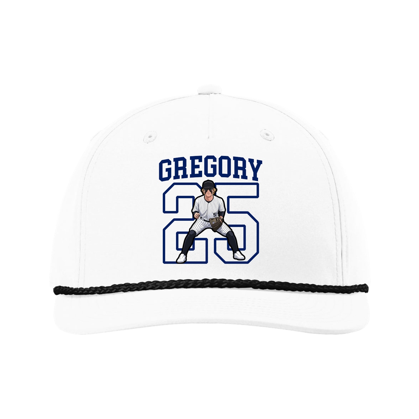 Five-Panel Classic Rope Cap — Shirsey in White