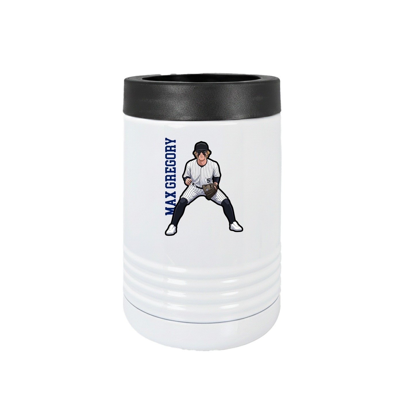 Beverage Holder — Name Vertical in White