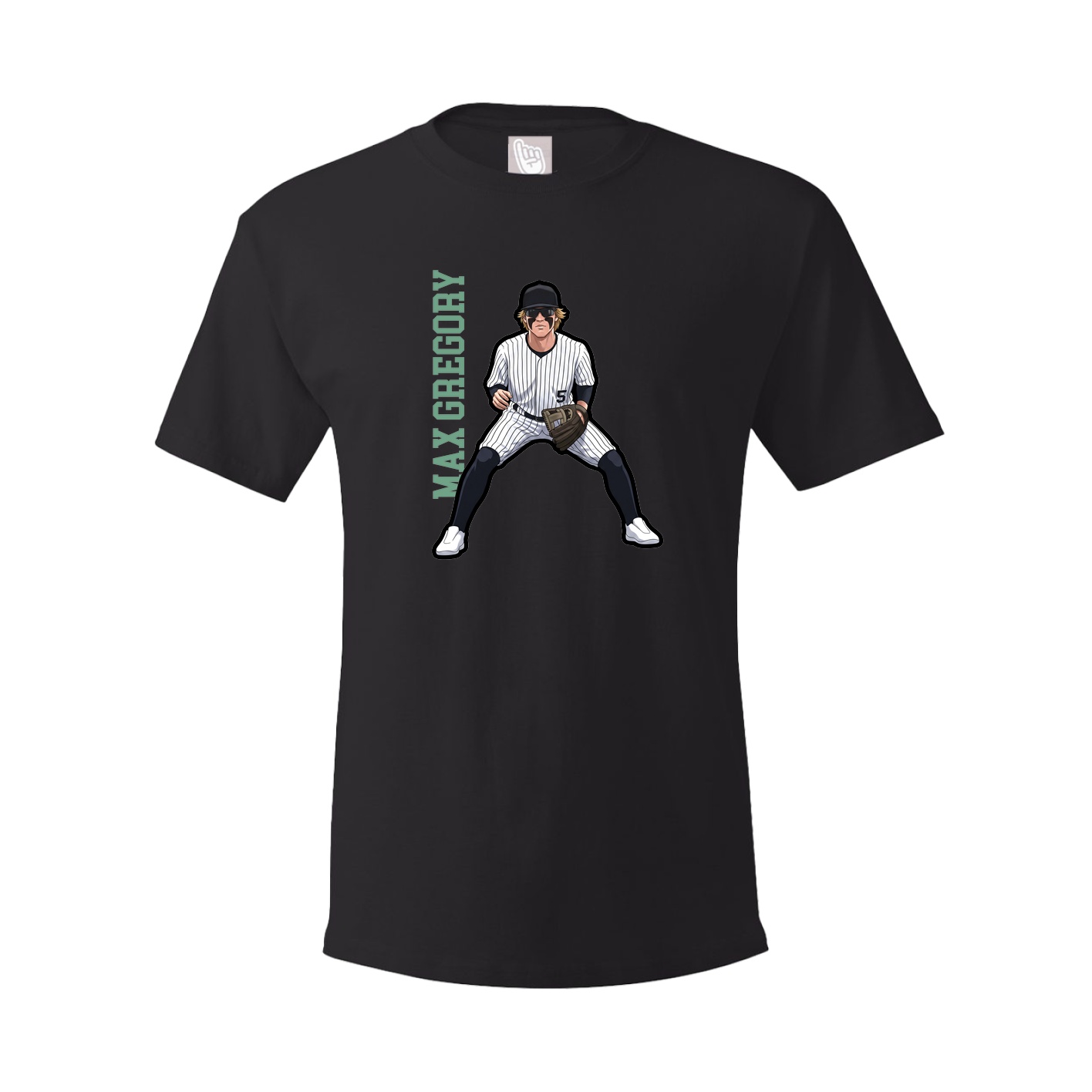 Youth Tee — Name Vertical in Black