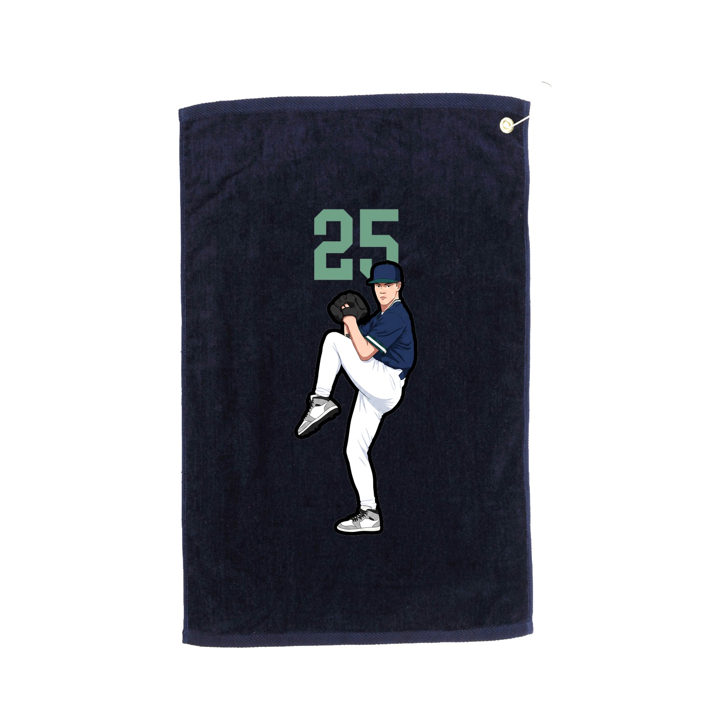 Golf Towel — Number Top in Navy