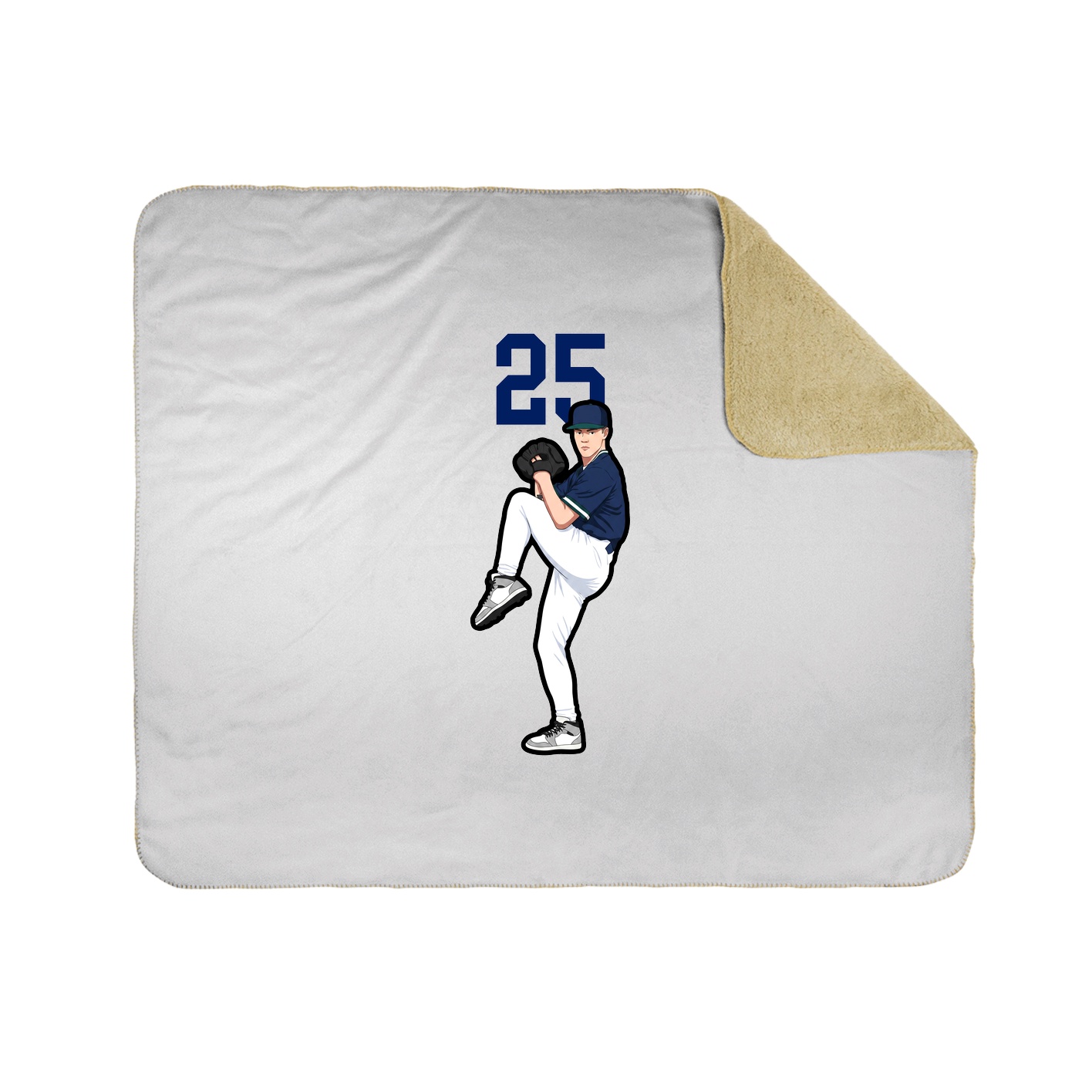 Throw Blanket — Number Top in White