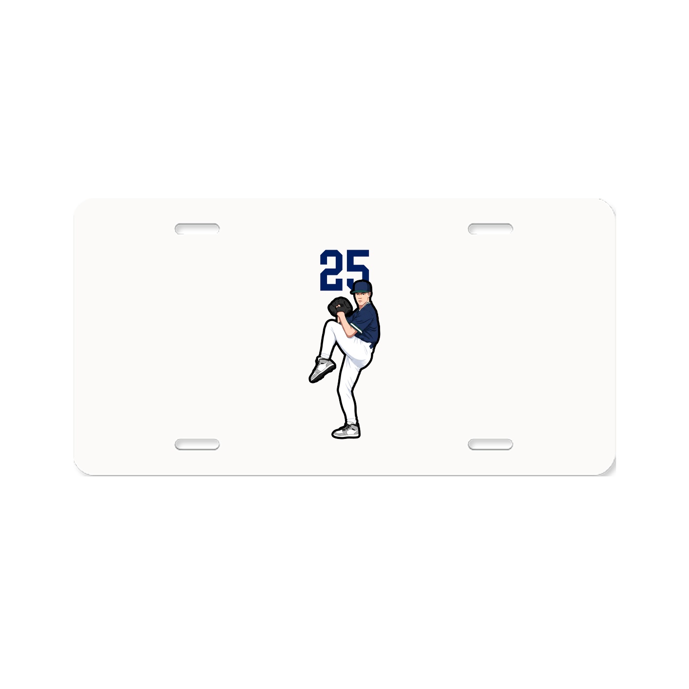 License Plate — Number Top in Classic