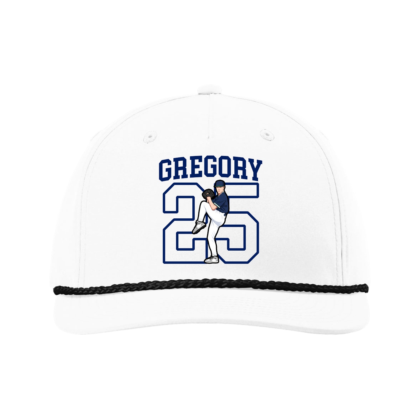 Five-Panel Classic Rope Cap — Shirsey in White