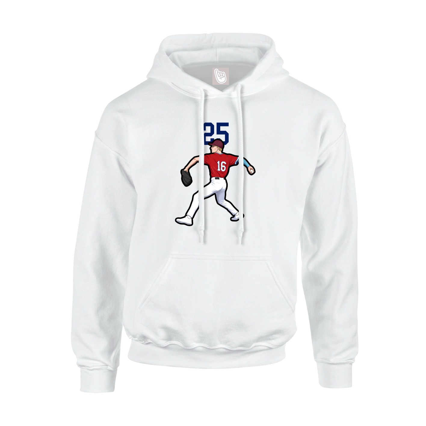 Hoodie — Number Top in White