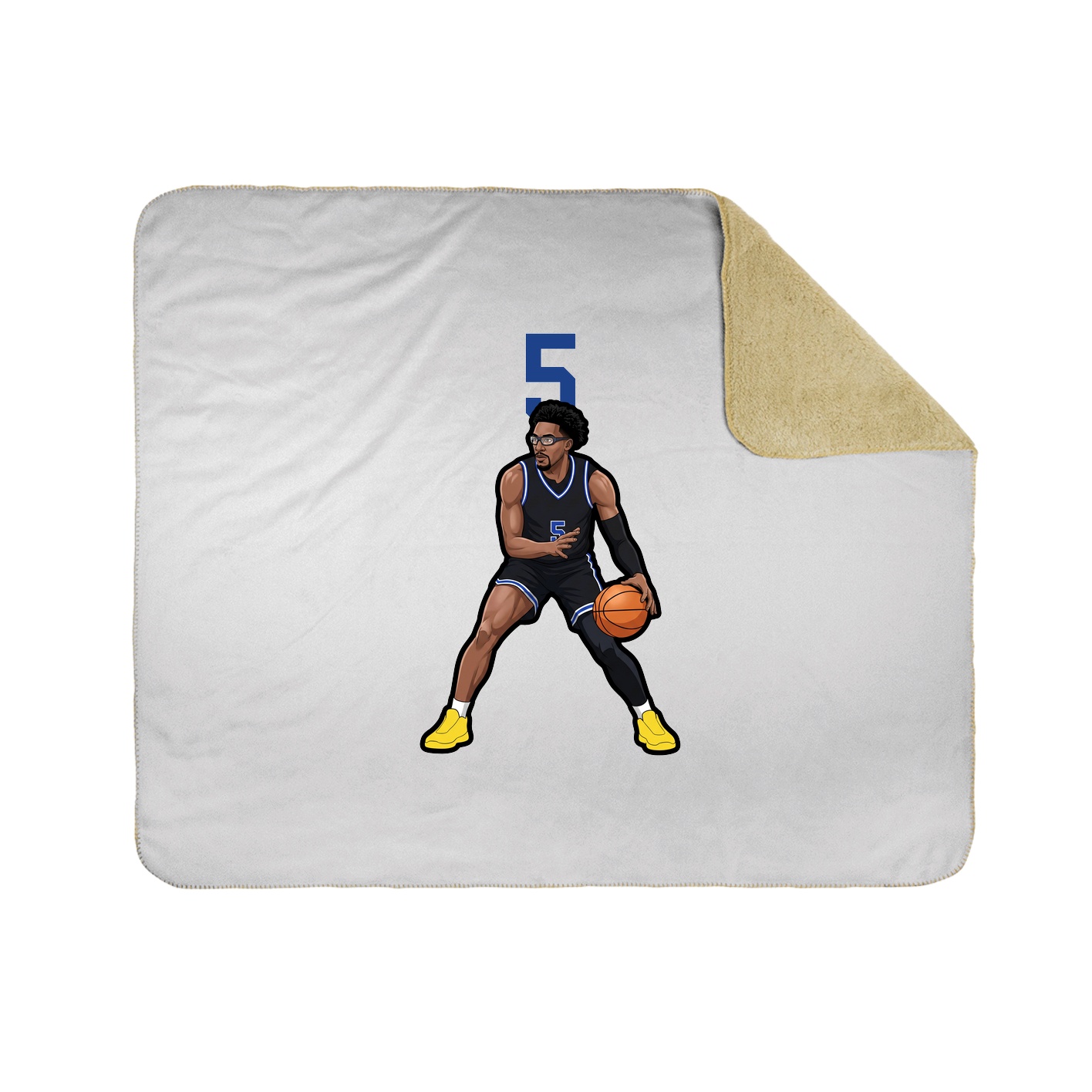 Throw Blanket — Number Top in White