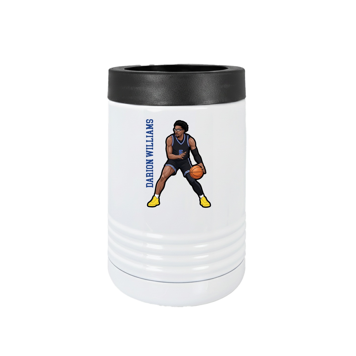 Beverage Holder — Name Vertical in White