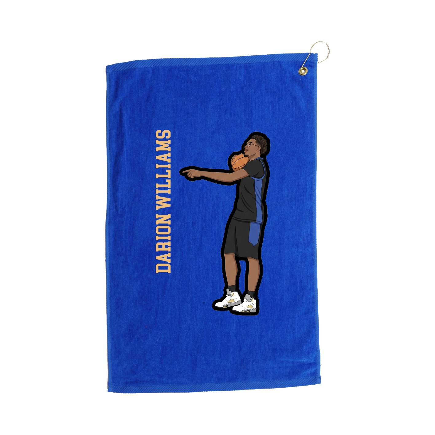 Golf Towel — Name Vertical in Royal