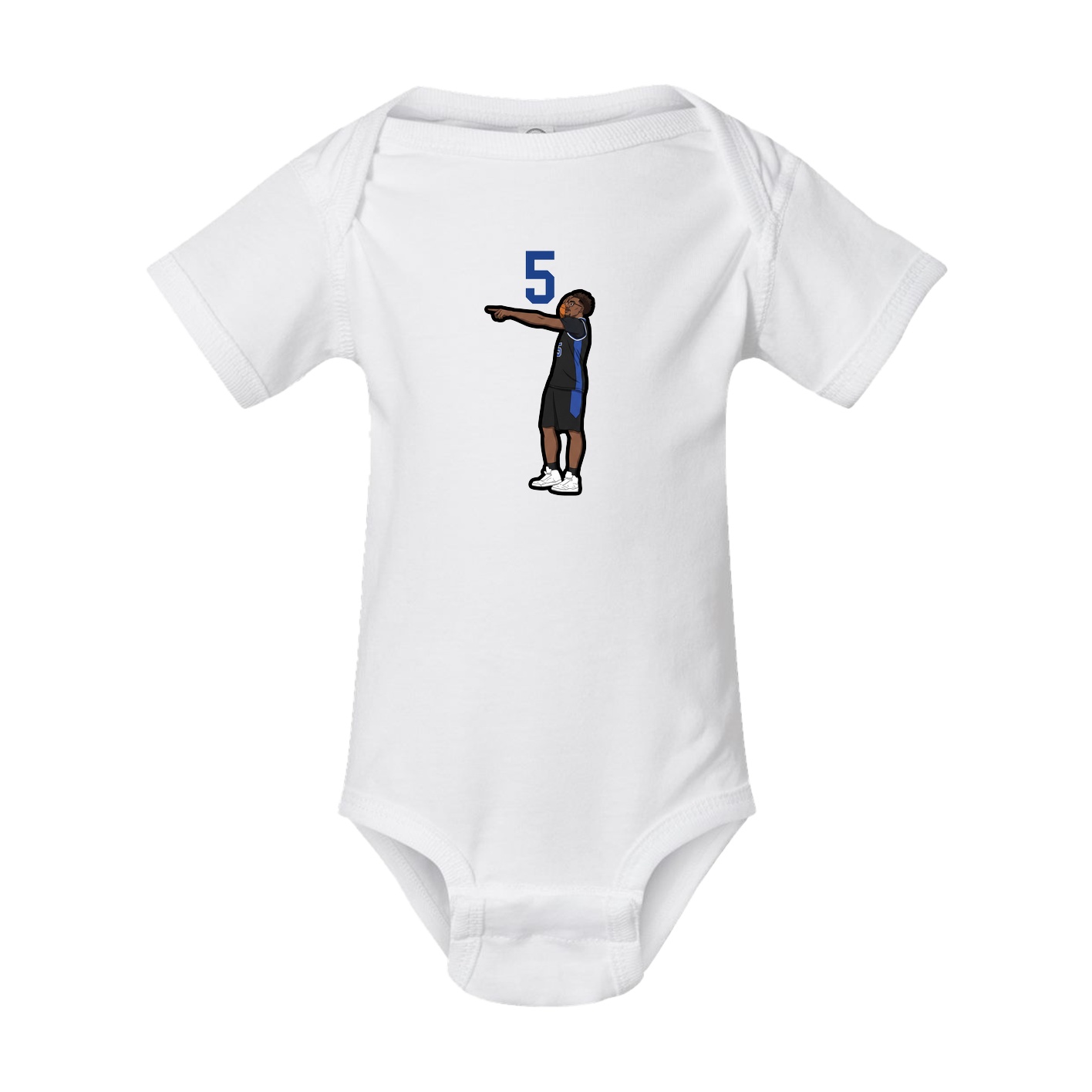 Baby Onesie — Number Top in White