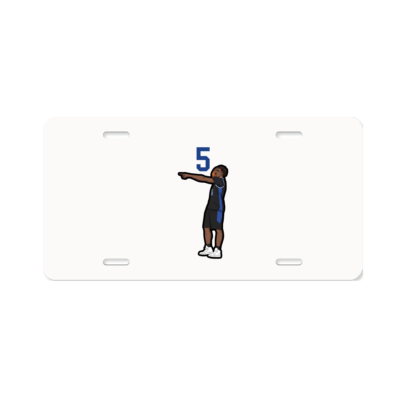License Plate — Number Top in Classic