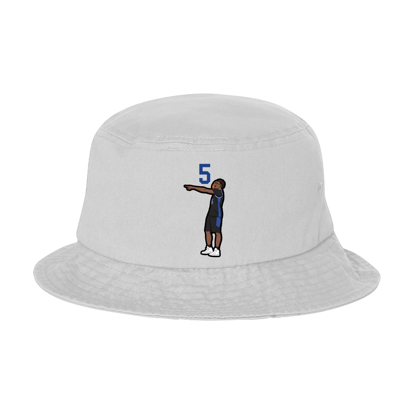 Bucket Cap — Number Top in White