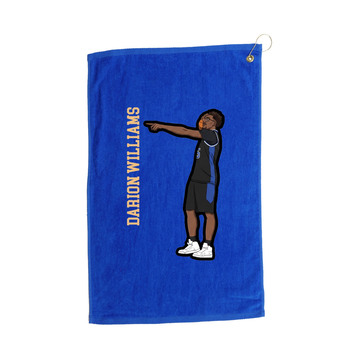 Golf Towel — Name Vertical in Royal