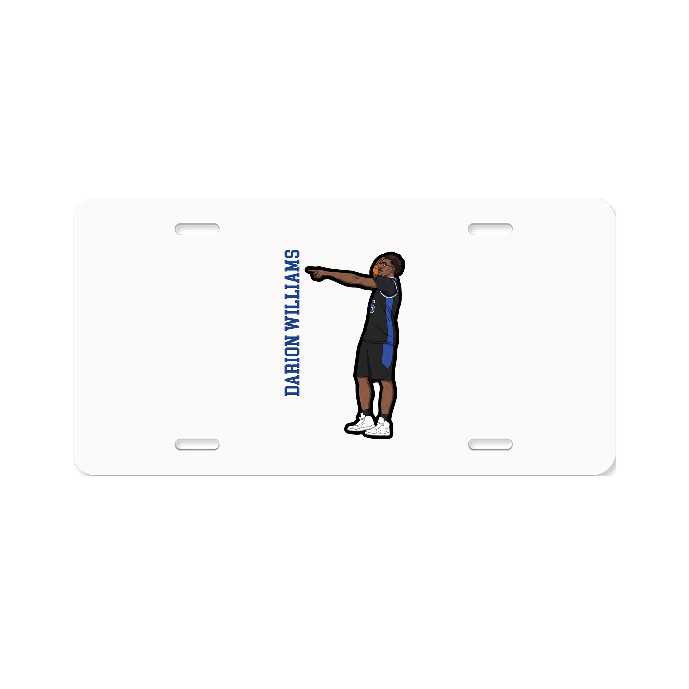 License Plate — Name Vertical in Classic