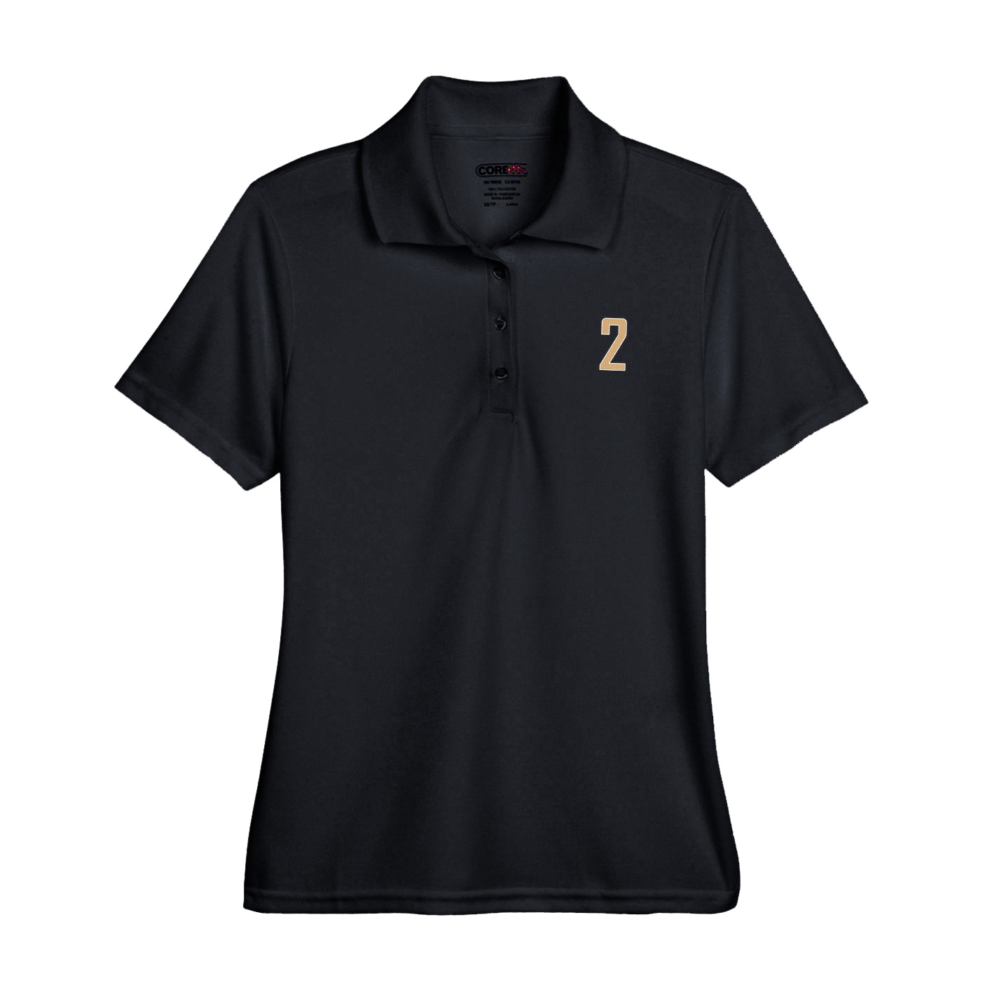 Womens Performance Polo — Front Shirsy in Black
