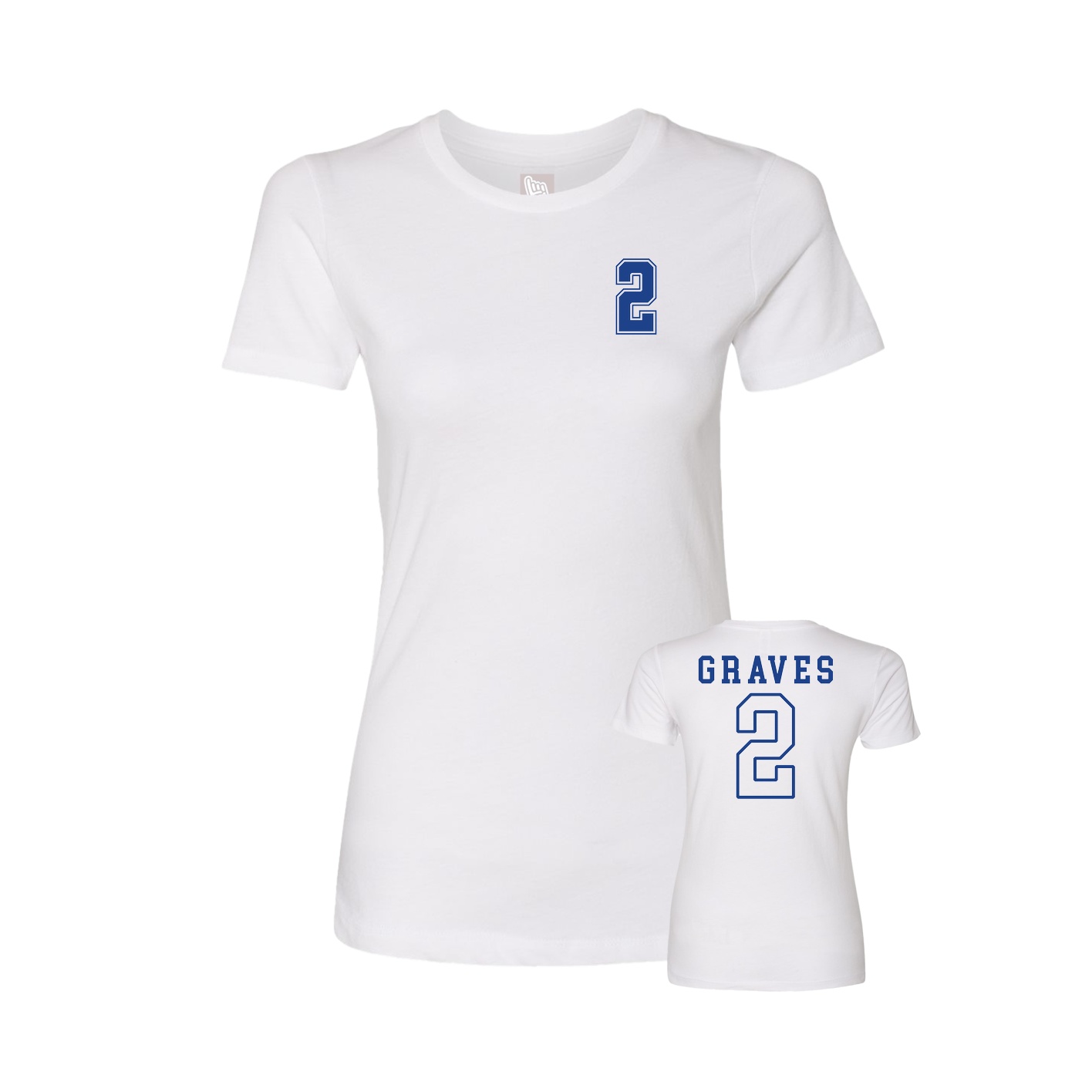 Womens Tee — Chest Back in White