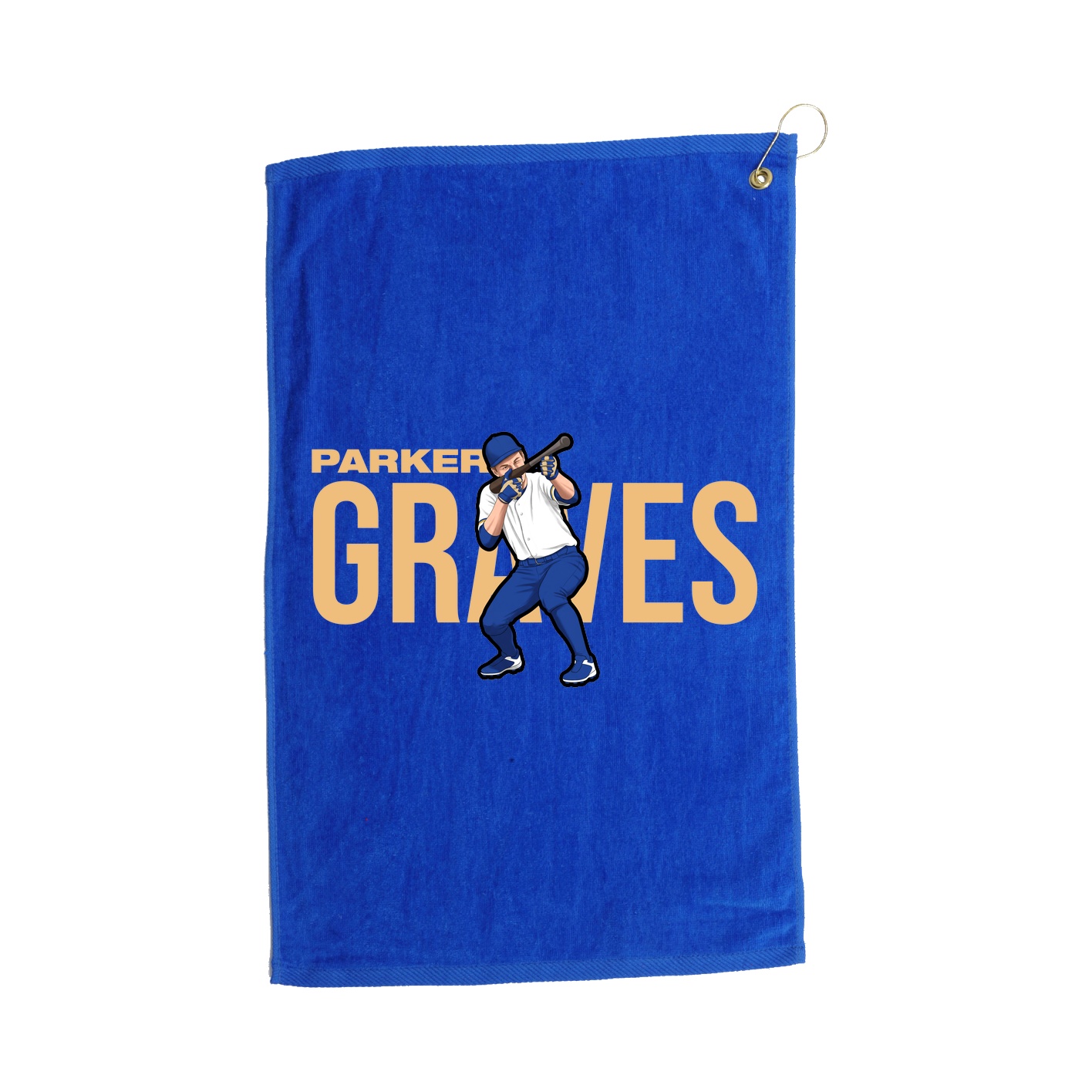 Golf Towel — Player Name in Royal