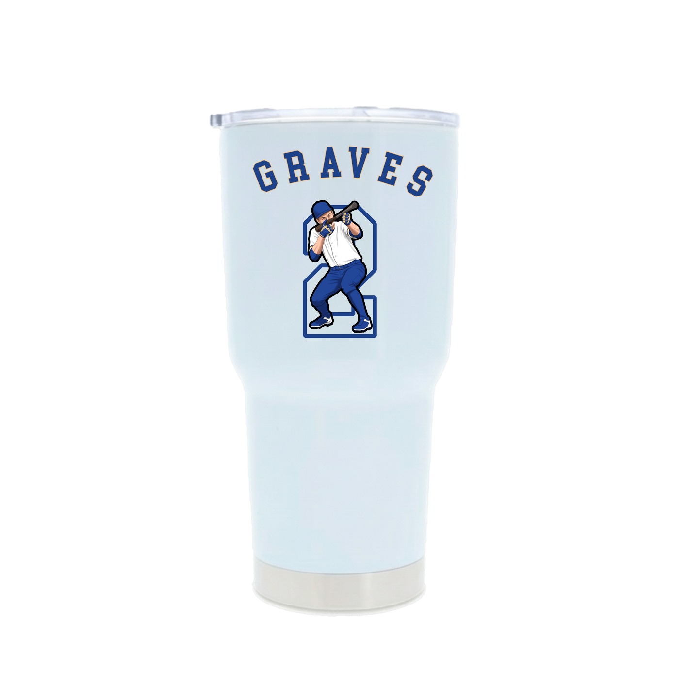 30oz Stainless Steel Tumbler — Shirsey Arch in White