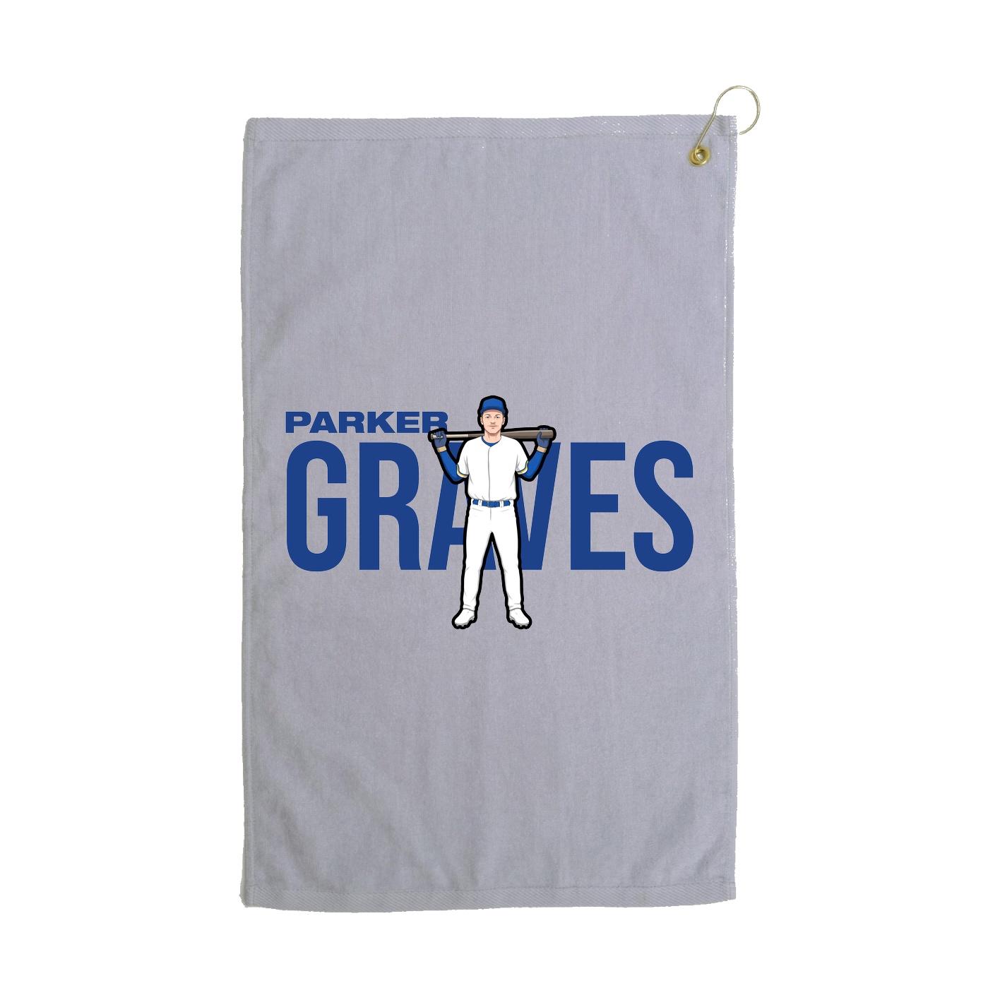 Golf Towel — Player Name in Grey