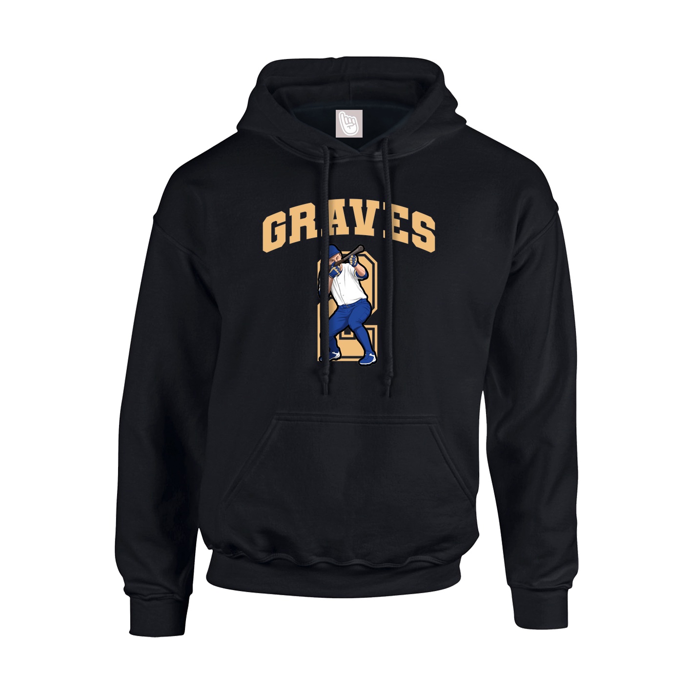 Youth Hoodie — Number in Black