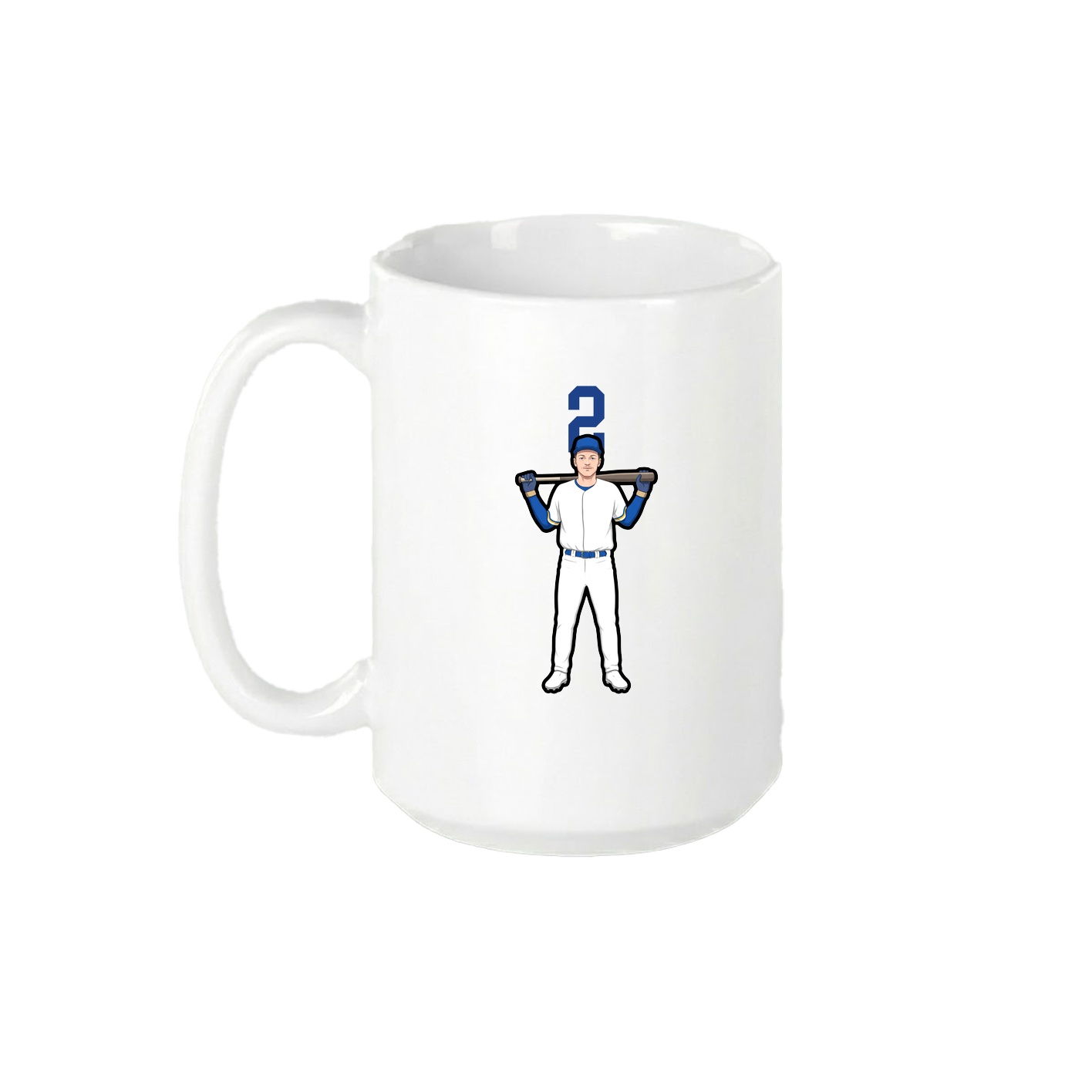 15oz Coffee Mug — Number Top in White