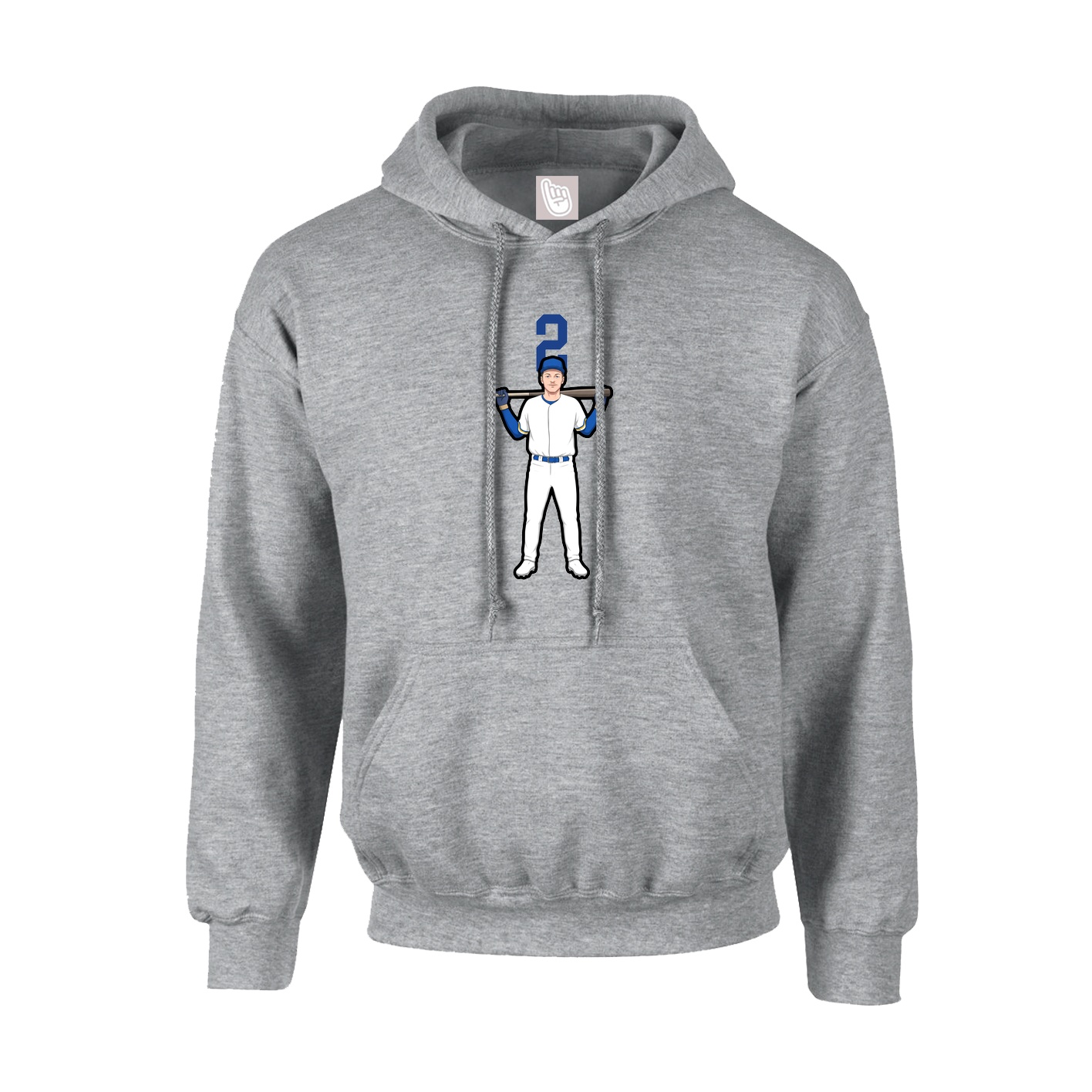 Youth Hoodie — Number Top in Grey