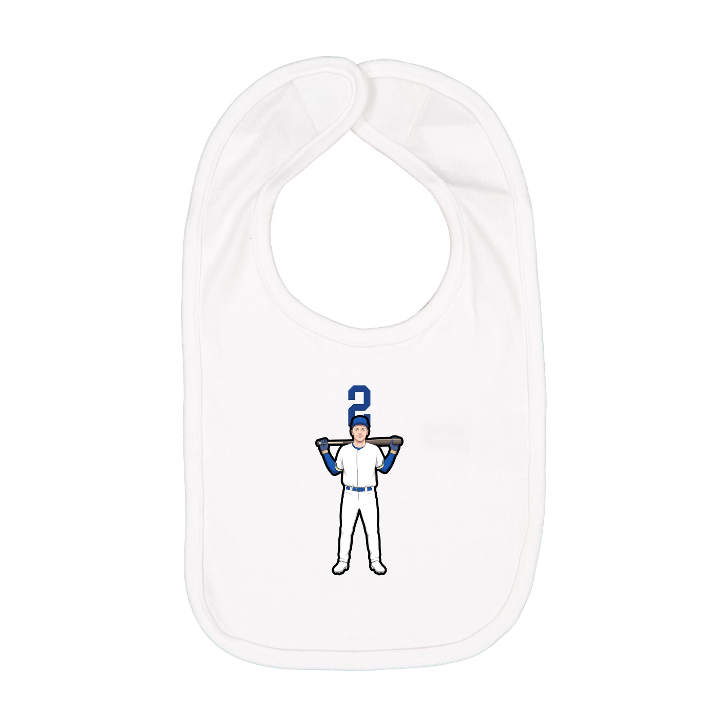 Infant Bib — Number Top in White