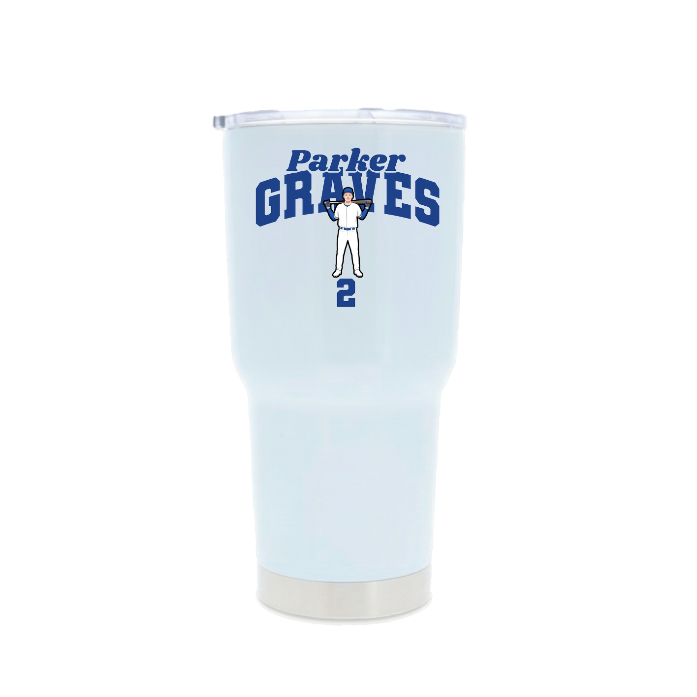 30oz Stainless Steel Tumbler — Signature Arch in White