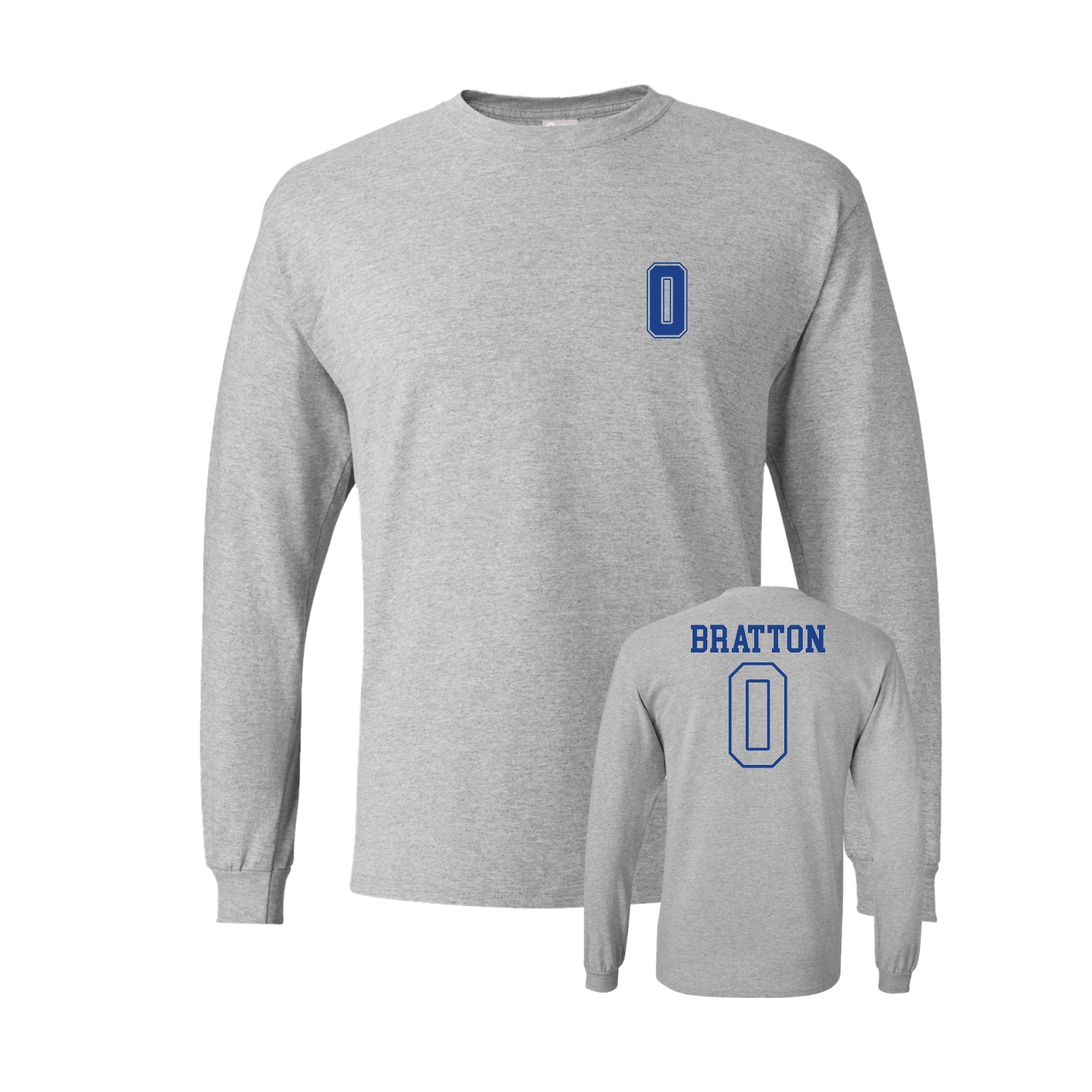 Long Sleeve Tee — Chest Back in Grey