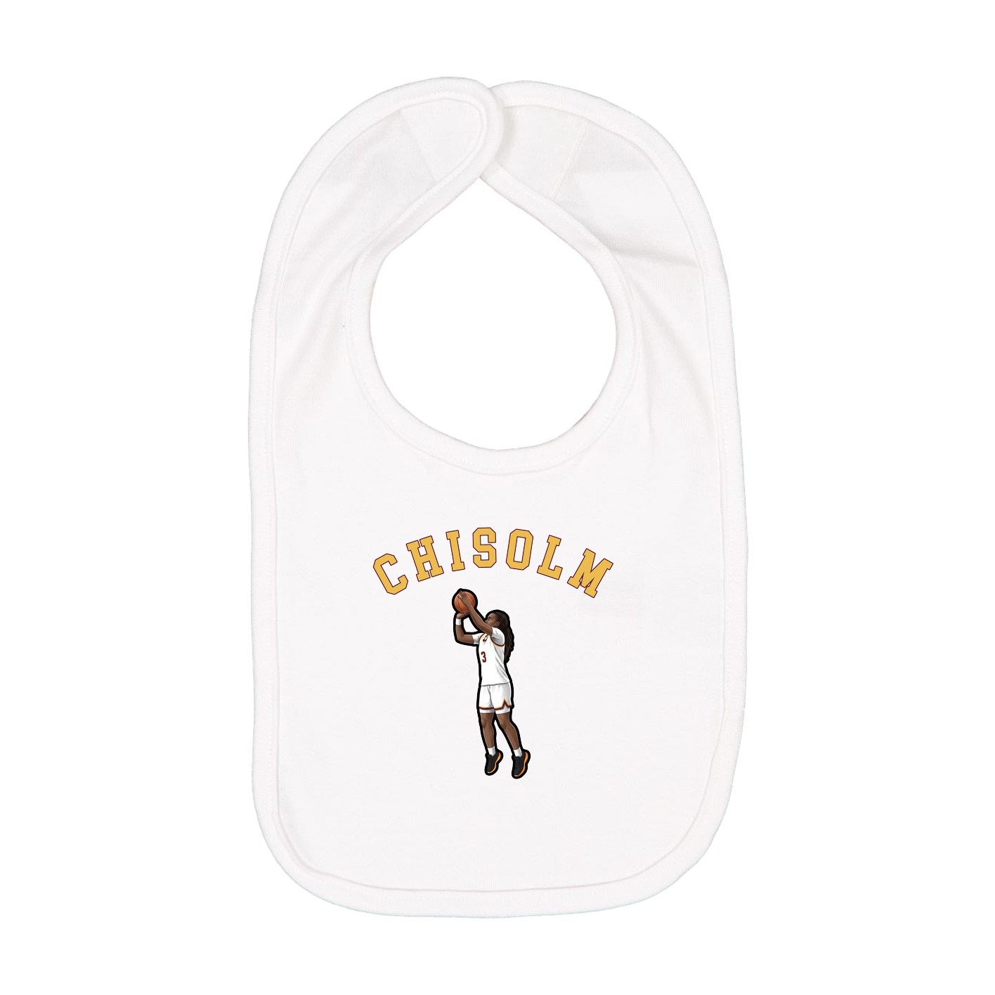 Infant Bib — Shirsey Arch in White