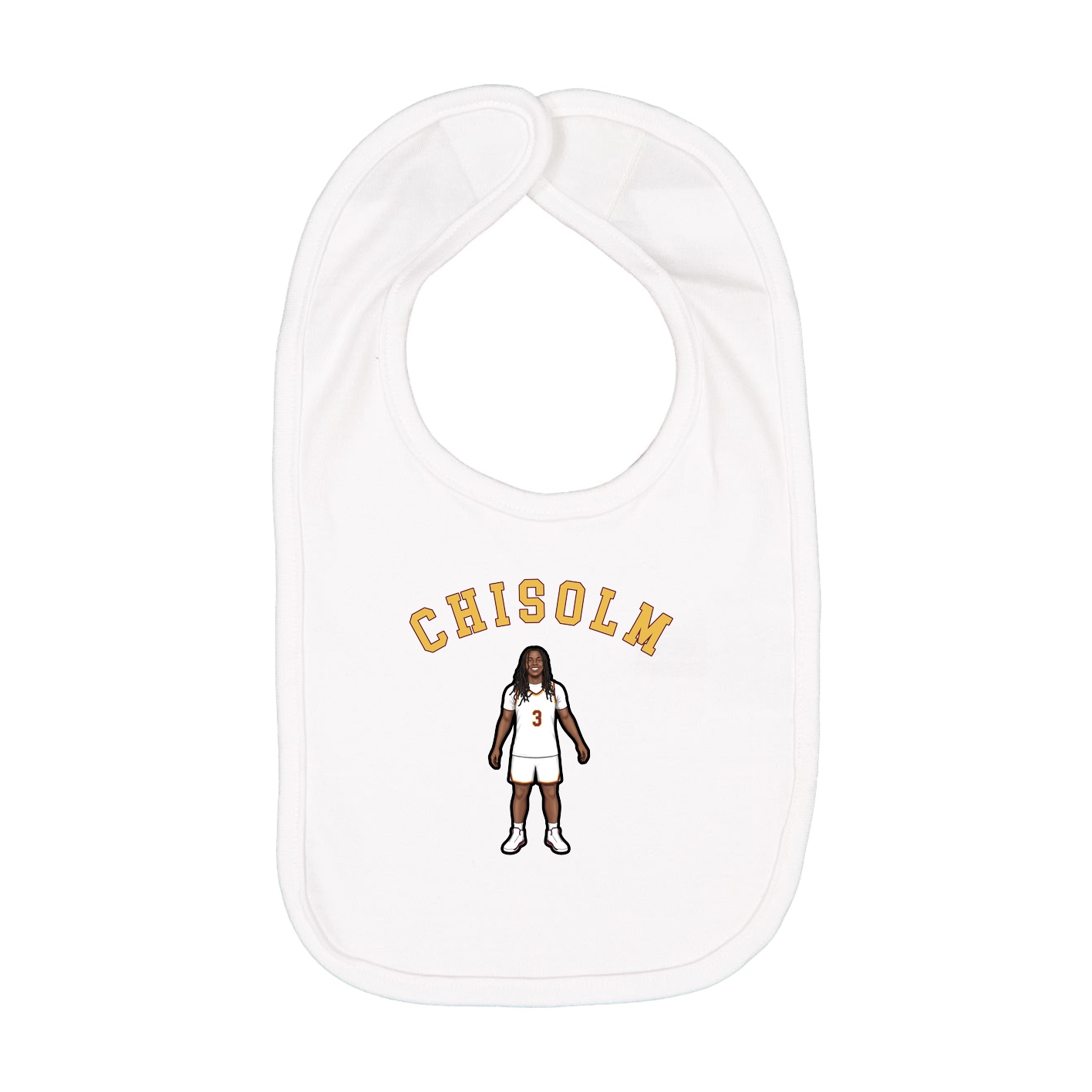 Infant Bib — Shirsey Arch in White