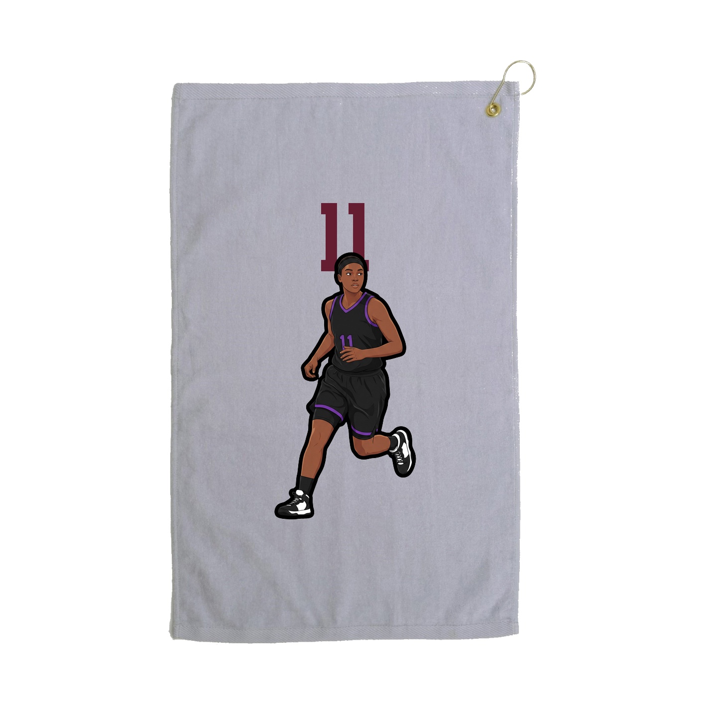 Golf Towel — Number Top in Grey