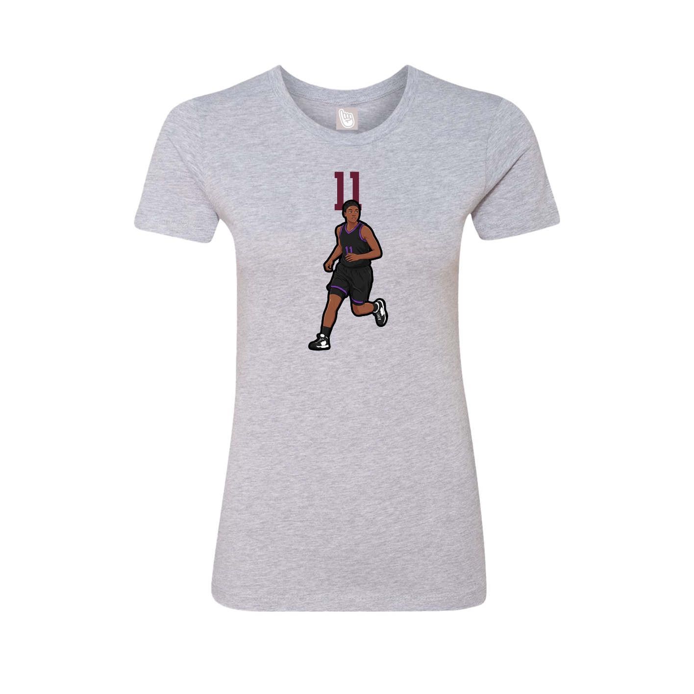 Womens Tee — Number Top in Grey
