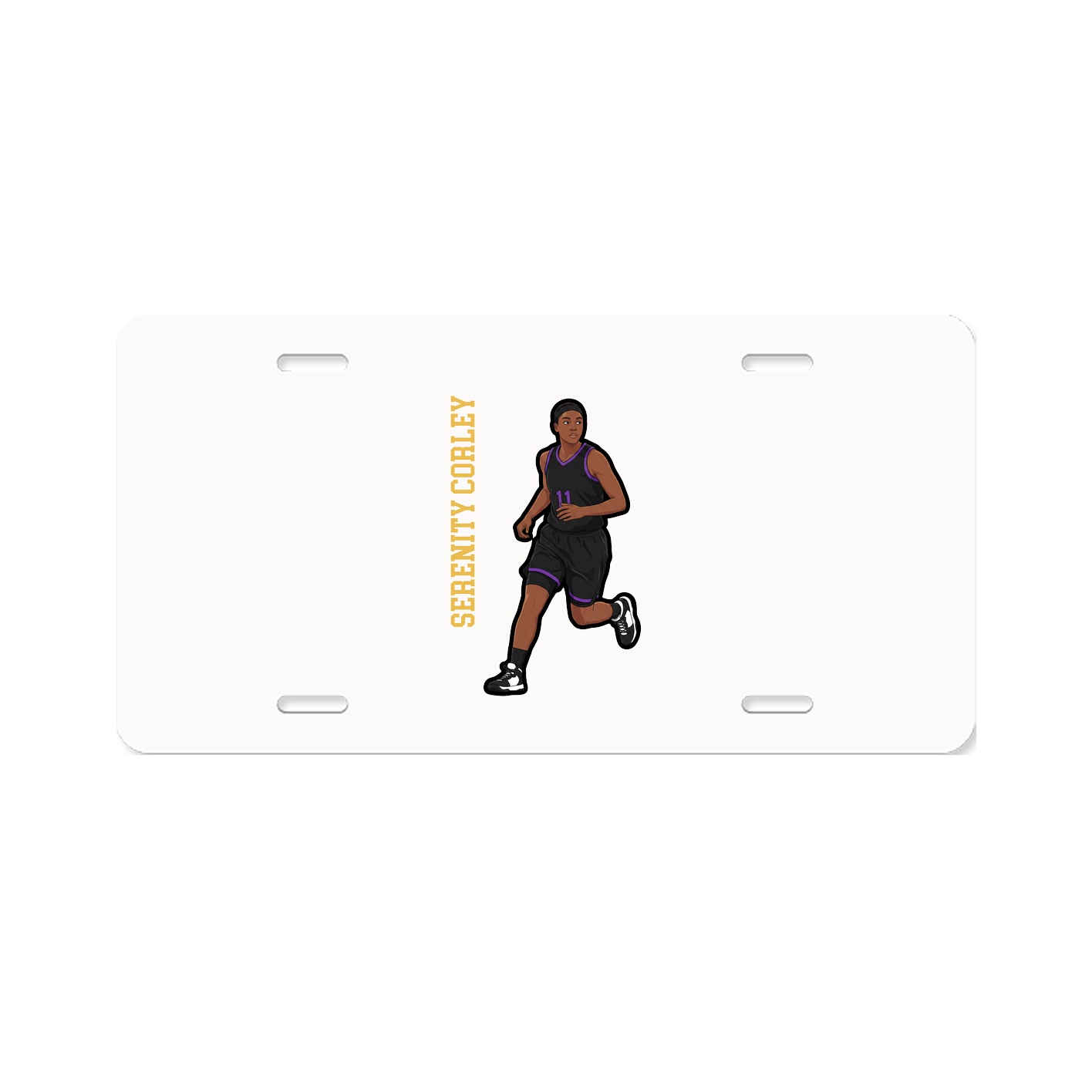License Plate — Name Vertical in Classic