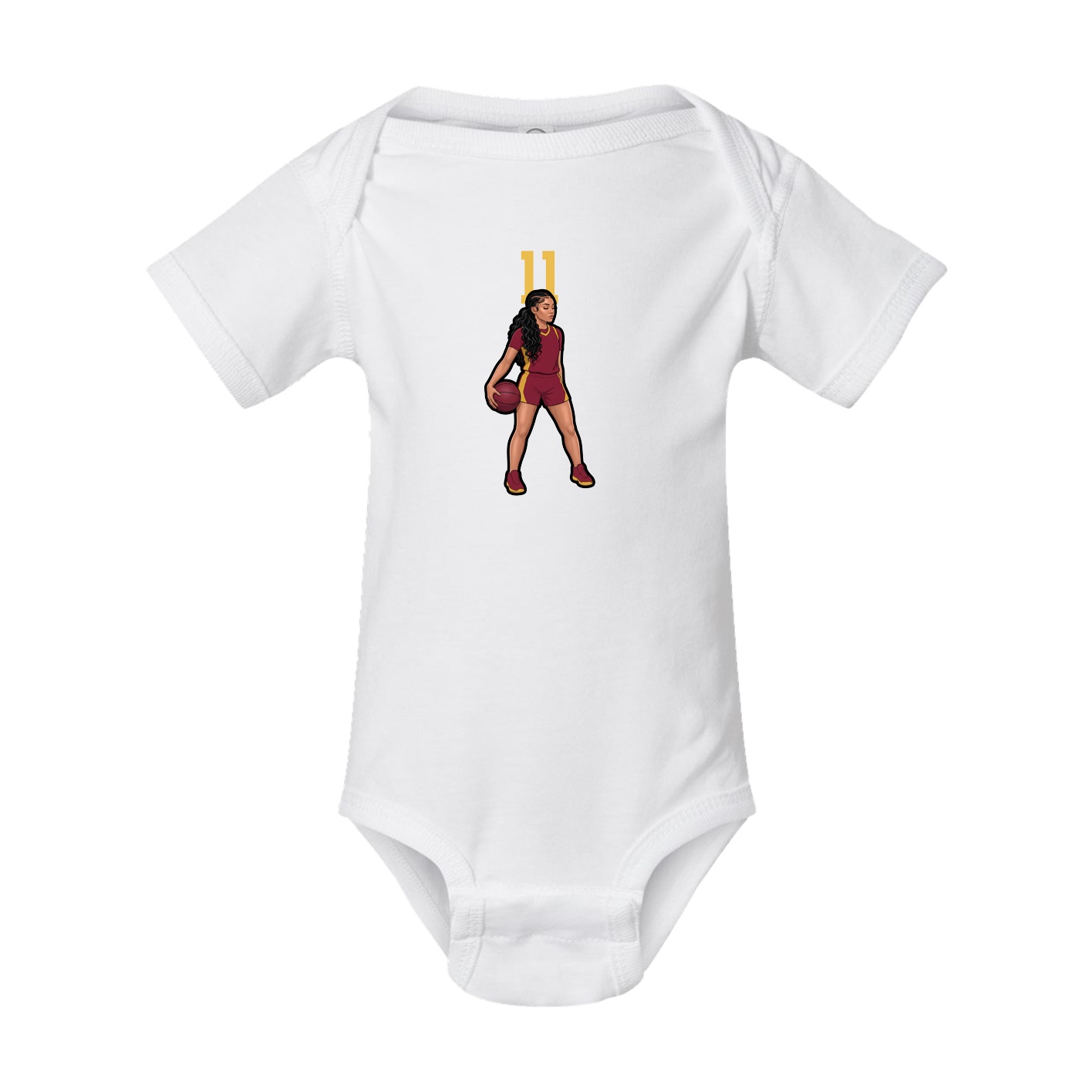 Baby Onesie — Number Top in White