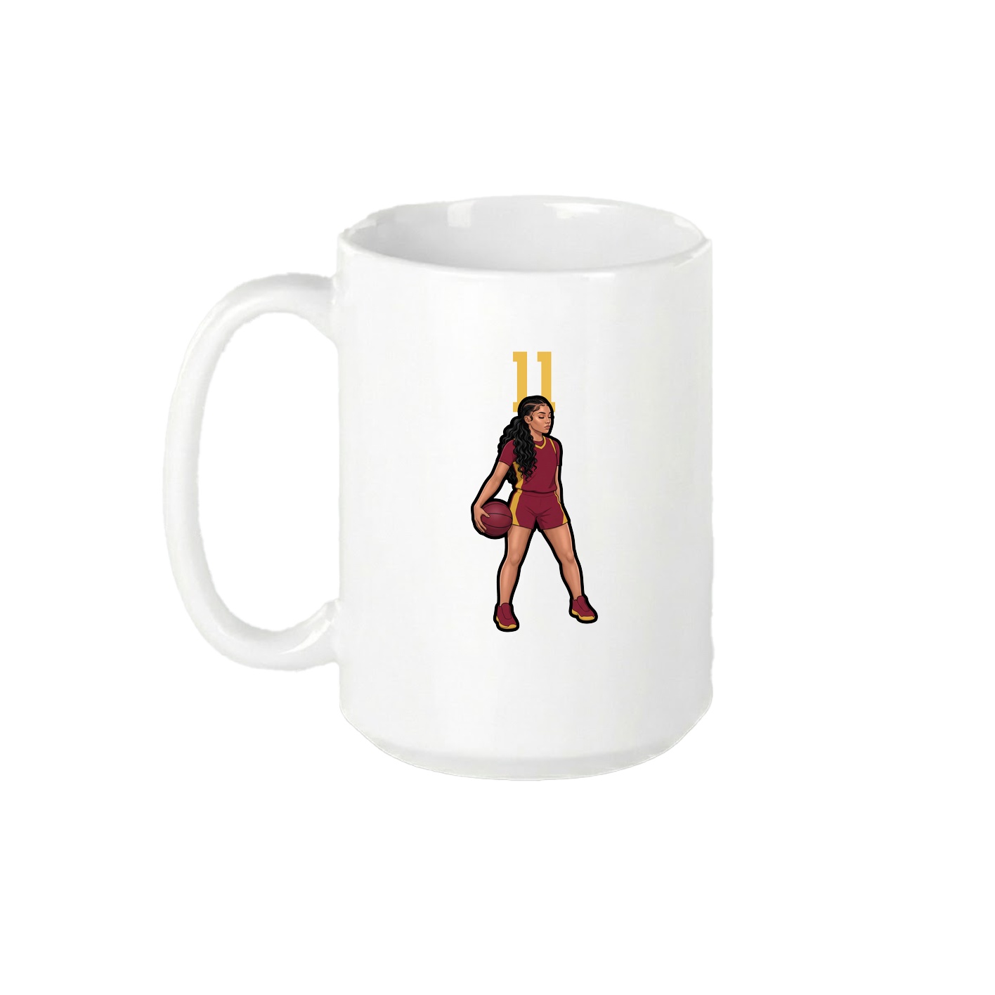 15oz Coffee Mug — Number Top in White