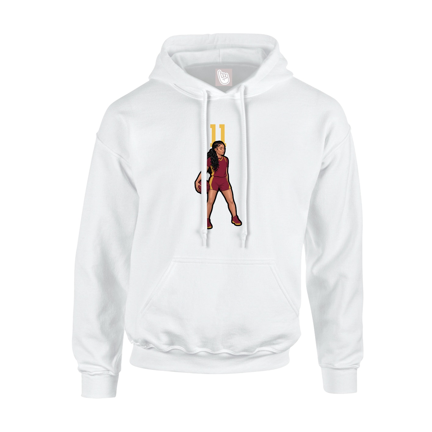 Hoodie — Number Top in White
