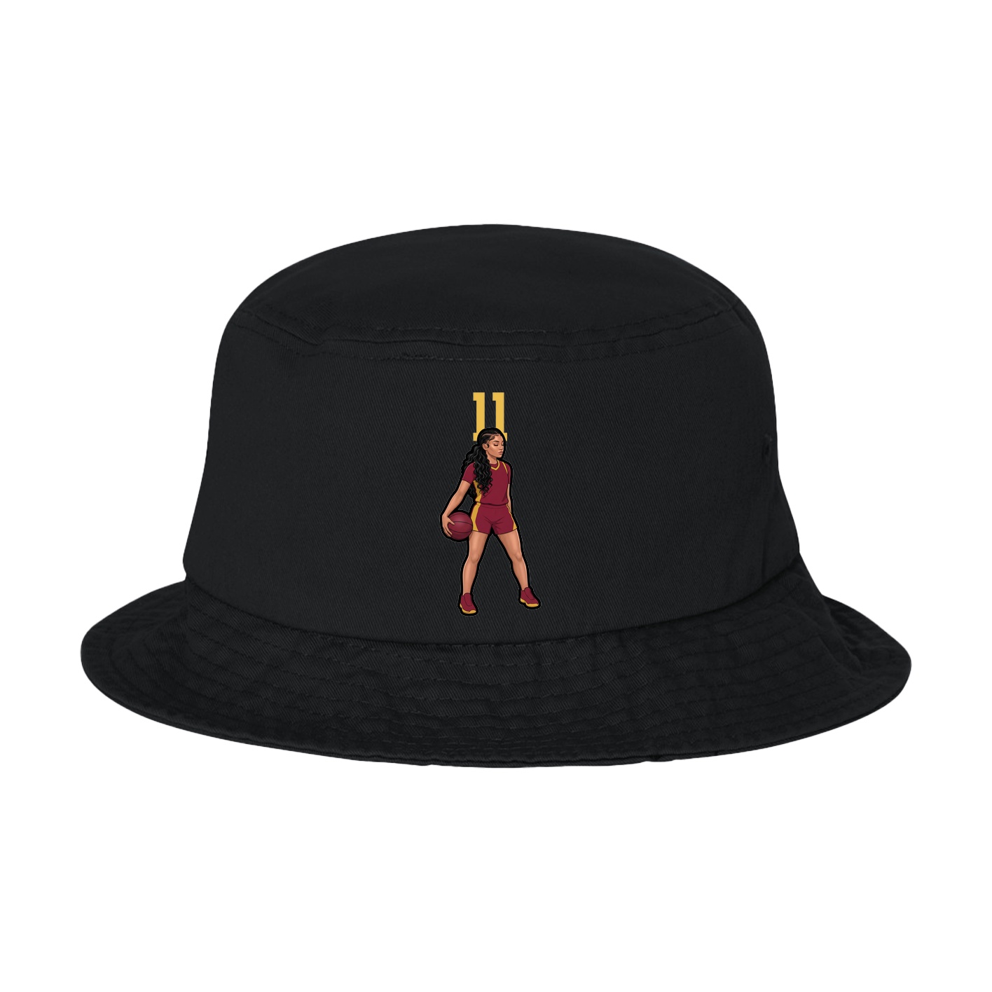 Bucket Cap — Number Top in Black