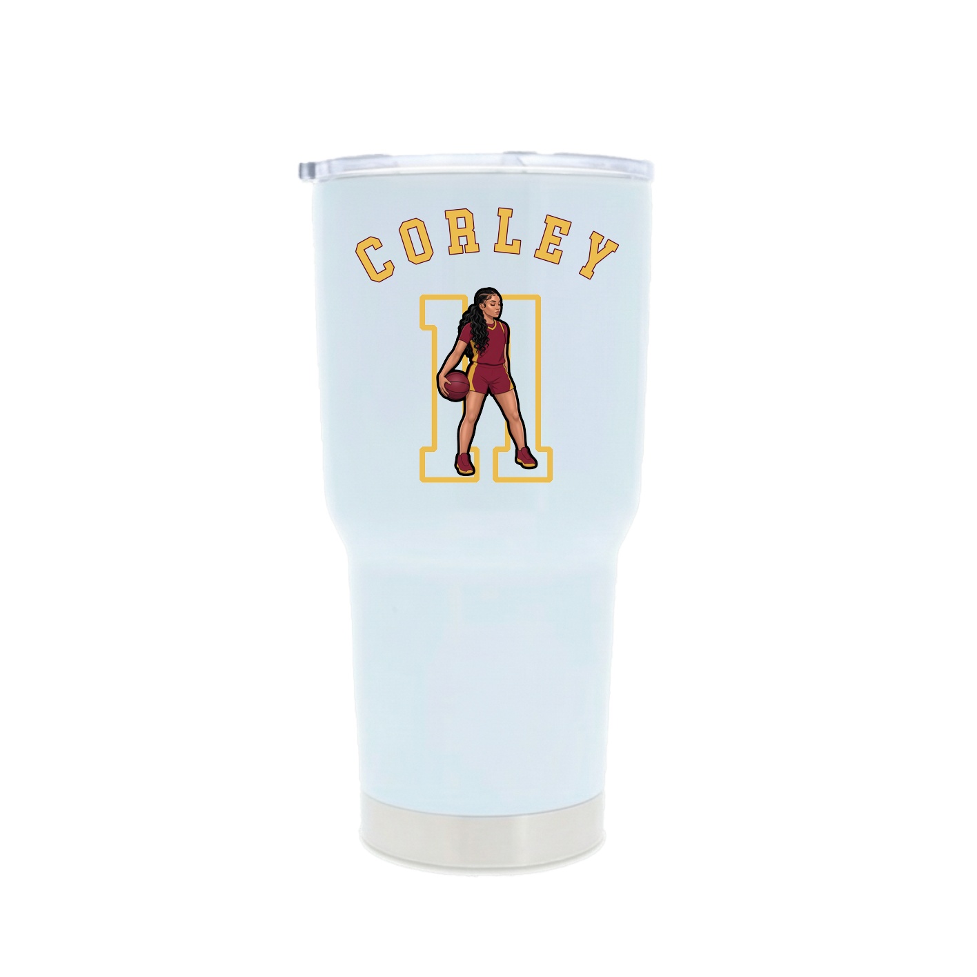 30oz Stainless Steel Tumbler — Shirsey Arch in White