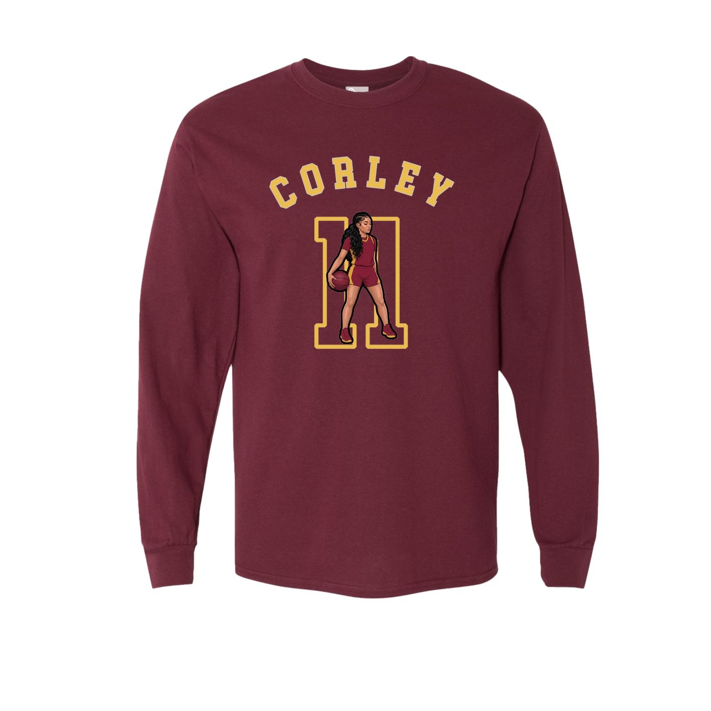 Long Sleeve Tee — Shirsey Arch in Maroon