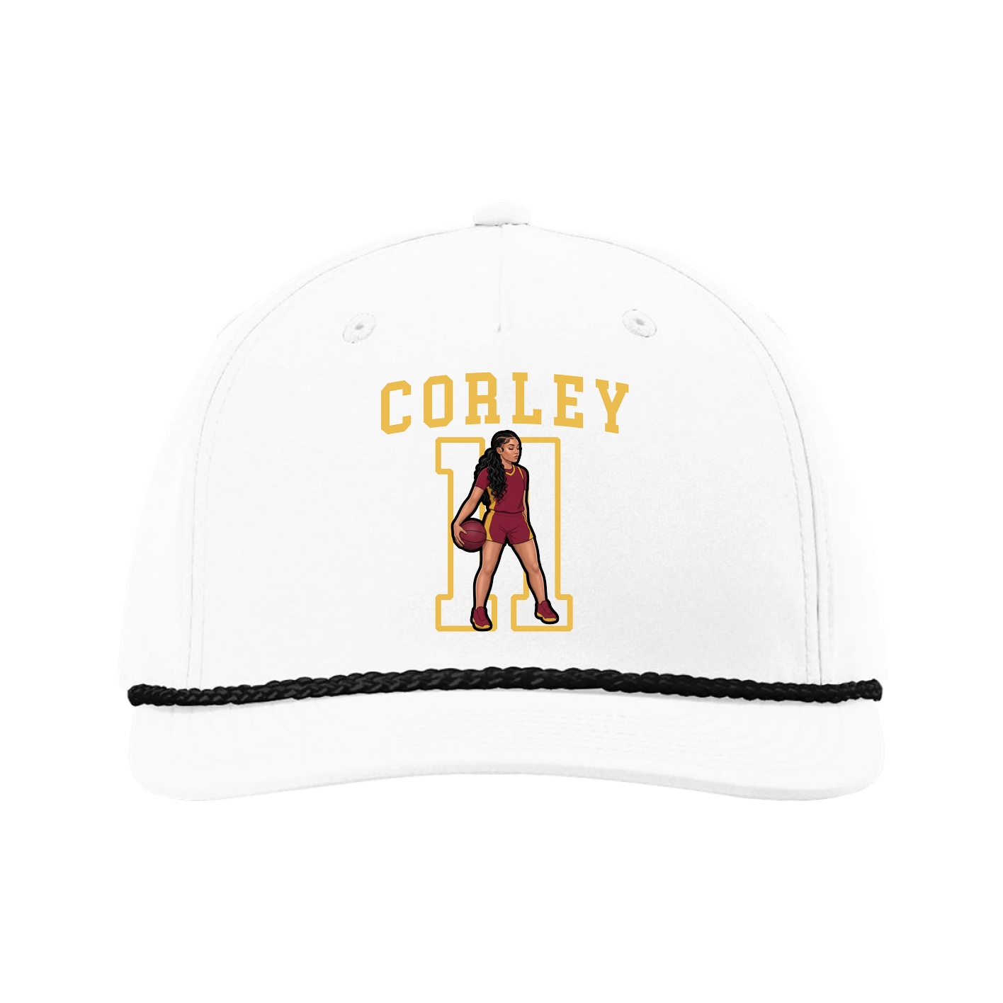 Five-Panel Classic Rope Cap — Shirsey in White