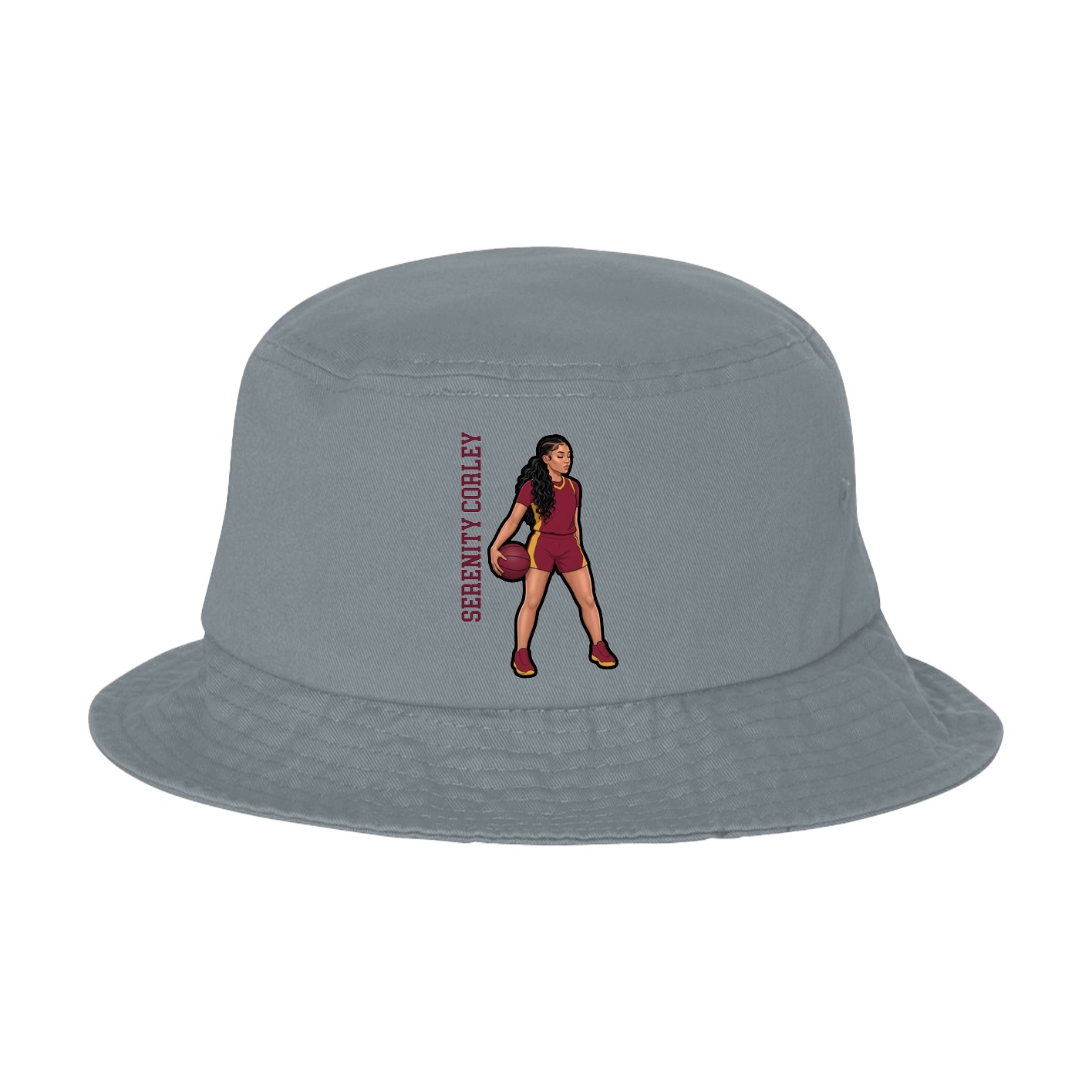 Bucket Cap — Name Vertical in Grey