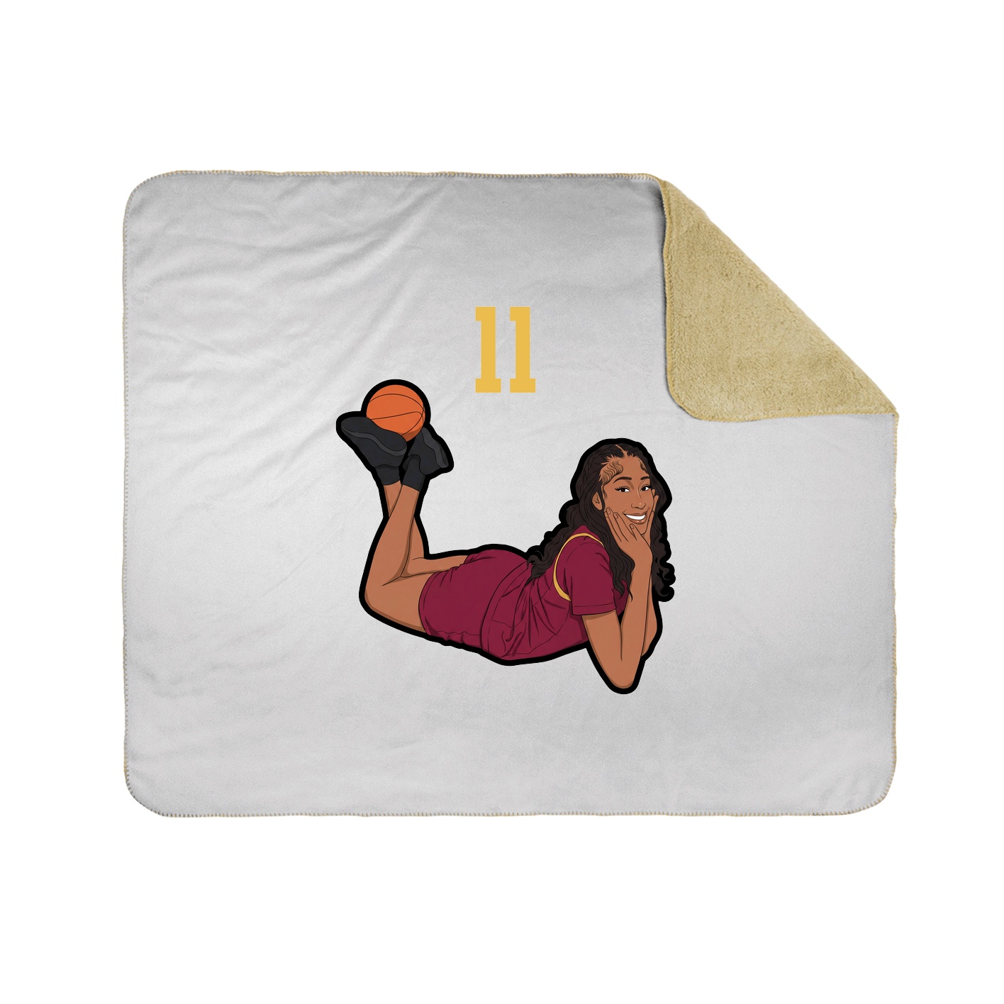 Throw Blanket — Number Top in White